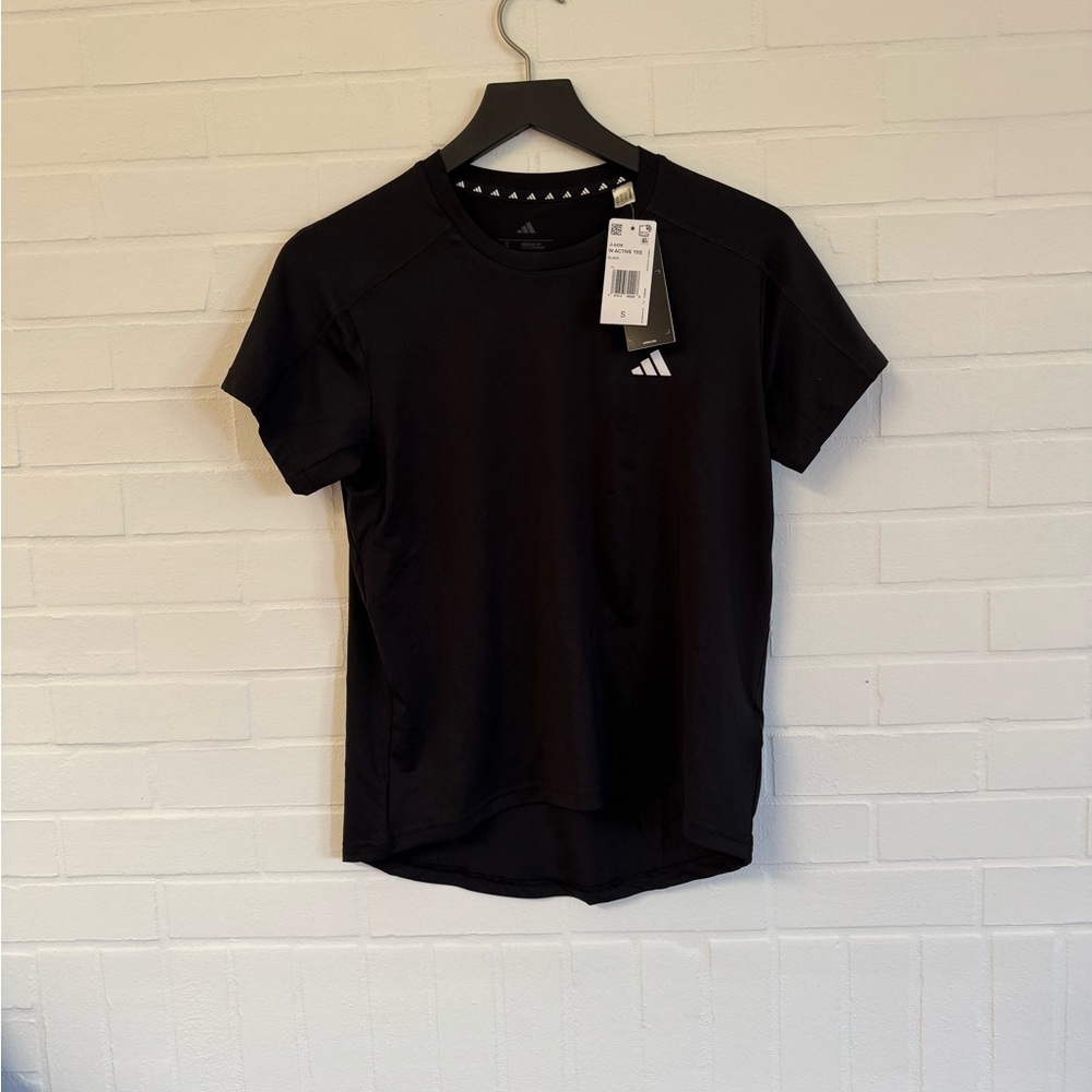 NWT Adidas Black Short Sleeve Tee Classic Crew Neck